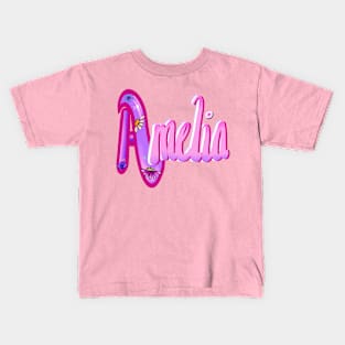 Amelia Girls and womens Personalized Custom name Amelia Kids T-Shirt